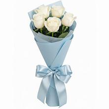 Букет 5 Белых роз Проуд в Орловском Забайкальского края