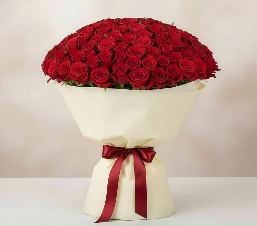 Букет 101 Красная роза Милано в Орловском Забайкальского края