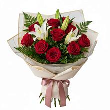 Букет цветов из:  Лилии и Розы в Орловском Забайкальского края