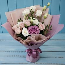 Букет цветов из:  Розы и Лизиантусы в Орловском Забайкальского края