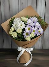 Букет цветов из:  Хризантемы и Розы в Орловском Забайкальского края