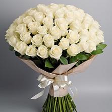 Букет 101 беля роза Белоснежка в Орловском Забайкальского края