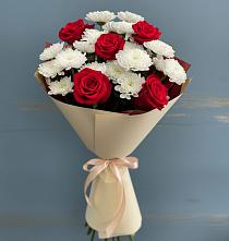 Букет цветов из:  Розы и Хризантемы в Орловском Забайкальского края