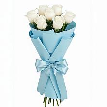 Букет 7 белых роз Проуд в Орловском Забайкальского края