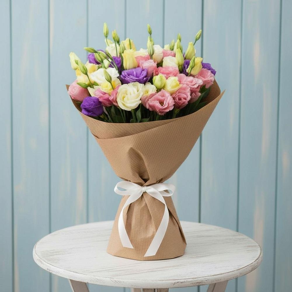 Букет цветов из: Лизиантусы в Орловском Забайкальского края