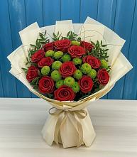 Букет цветов из:  Розы и Хризантемы в Орловском Забайкальского края