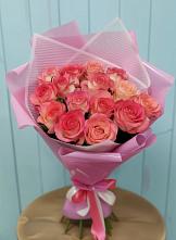 Букет 15 Розовых роз Равель в Орловском Забайкальского края