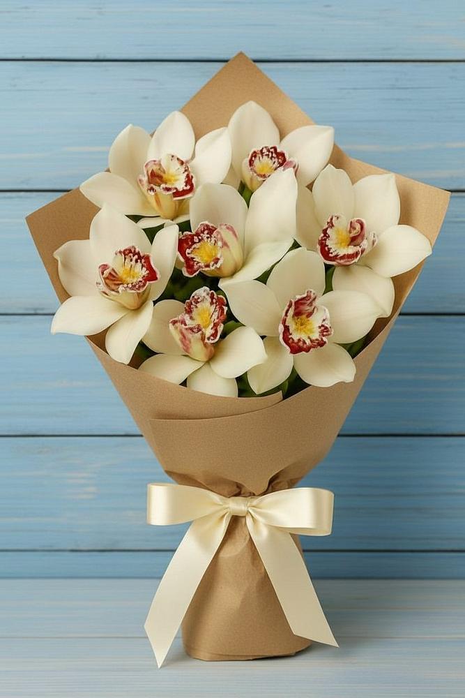 Букет цветов из: Орхидеи и Розы в Орловском Забайкальского края